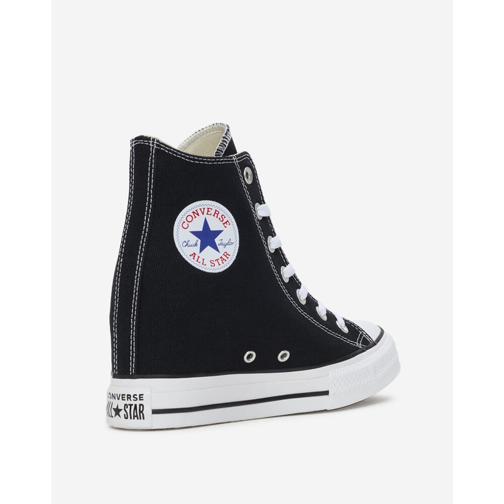 Converse Chuck Taylor All Star Wedge Platform - Black/White - Women's 6 - NEW - Picture 2 of 7